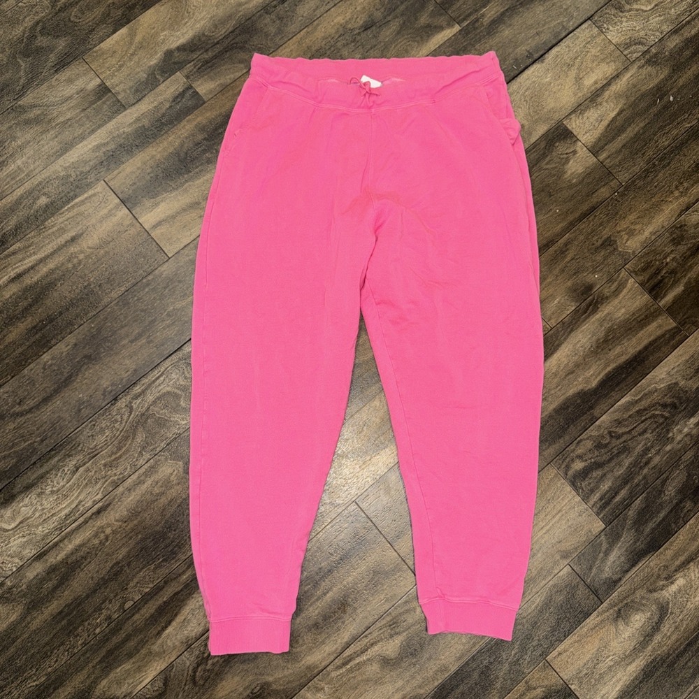 Nike Yoga Fleece Pink Yoga Pants Tapered Sweatpants Women's Size XL